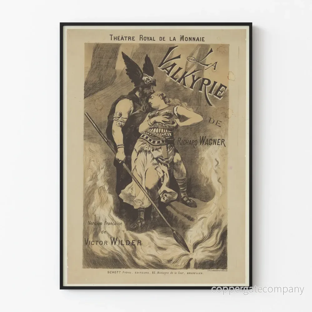 Vintageposter La Walkyrie - Kungliga Teatern i La Monnaie