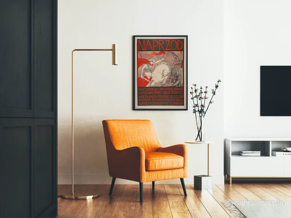 Vintageposter Naprzod - Riddare och Dragon i Rött och Svart - Bild 2
