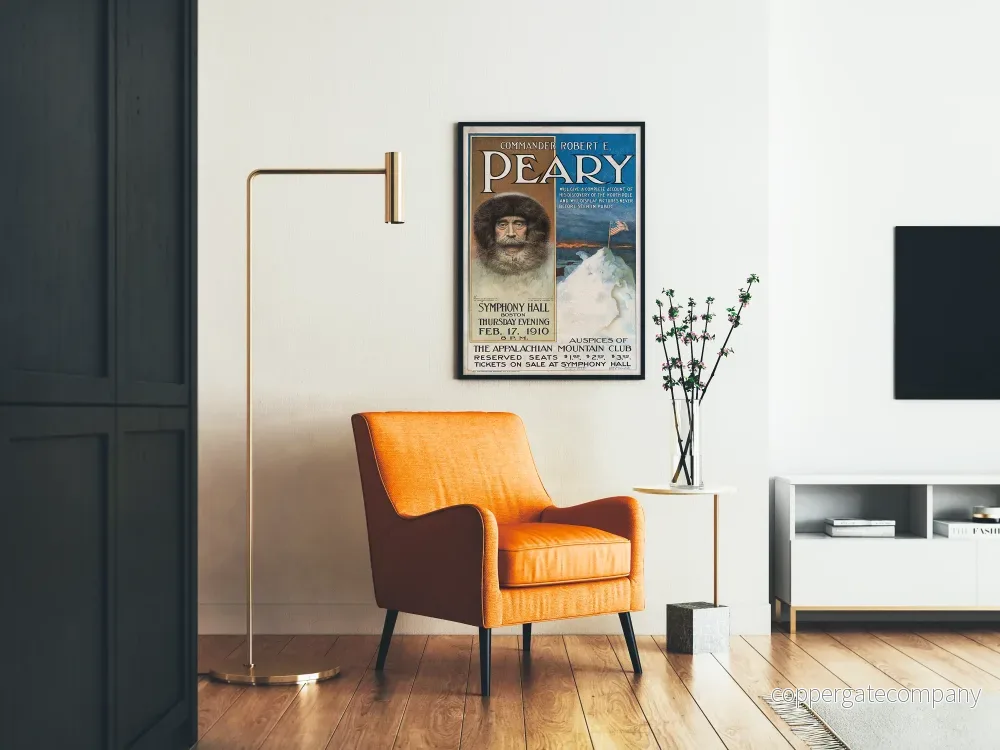 Vintageposter av Commander Robert E. Peary vid Symphony Hall 1910 - Bild 2