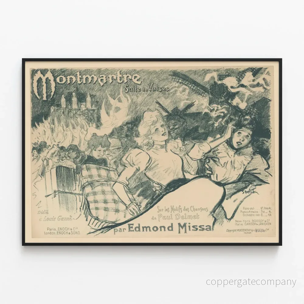 Dekorativ poster Montmartre Suite de Valses d'Edmond Missa
