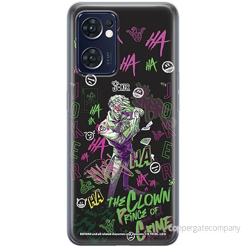 ERT GROUP mobiltelefonfodral för Oppo RENO 7 5G originalt och officiellt licensierat DC mönster Joker 027 optimalt anpassad till formen på mobiltelefonen, fodral tillverkad av TPU plast 5905795052911