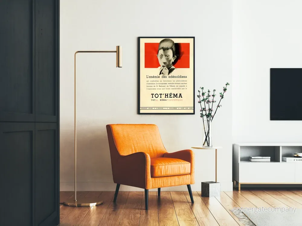 Vintage reklamposter för Tot'Héma – Retro väggdekoration för hälsa - Bild 2