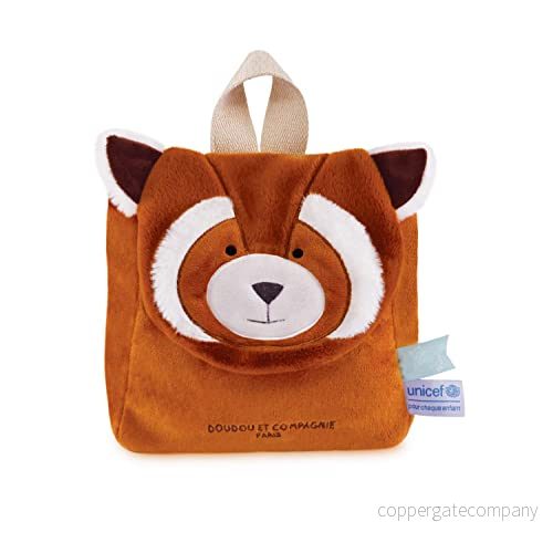 Doudou et Compagnie UNICEF röd panda barnryggsäck orange 20x20x10 cm DC4063 3700335240634