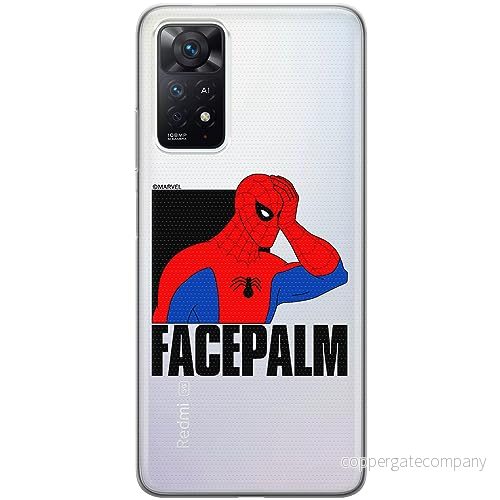 ERT GROUP mobiltelefonfodral för Xiaomi REDMI NOTE 11 PRO 5G/ 4G originalt och officiellt licensierat Marvel mönster Spider Man 029, gedeeltelijk transparant 5905795005863
