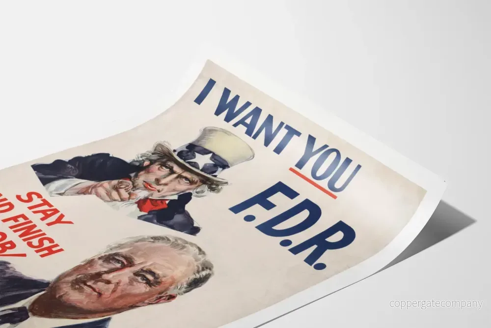 Vintageposter I Want You F.D.R. för väggdekoration - Bild 3