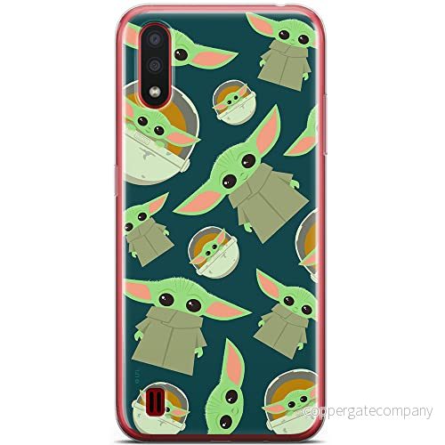 ERT GROUP mobiltelefonfodral för Samsung A01 originalt och officiellt licensierat Star Wars mönster Baby Yoda 006 optimalt anpassad till formen på mobiltelefonen, fodral tillverkad av TPU plast 5904805428388