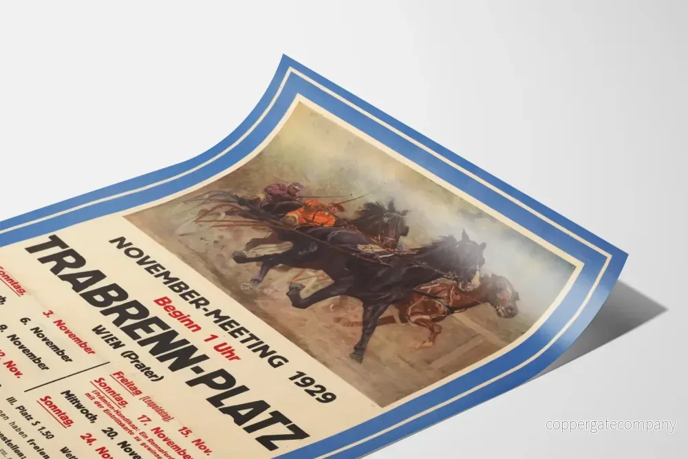 Vintageposter av travloppet Trabrenn-Platz 1929 - Bild 3