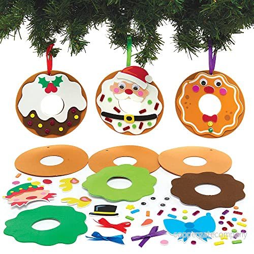 Baker Ross FX363 Ungar Jul Munk 8 Bit Dekorationssats 5063067003297