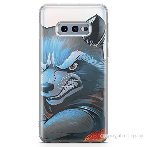 ERT GROUP mobiltelefonfodral för Samsung S10e originalt och officiellt licensierat Marvel mönster Rocket 005 optimalt anpassad till formen på mobiltelefonen, gedeeltelijk transparant 5902980175035
