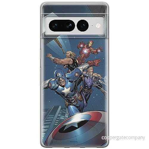 ERT GROUP mobiltelefonfodral för Google PIXEL 7 PRO originalt och officiellt licensierat Marvel mönster Avengers 008 optimalt anpassad till formen på mobiltelefonen, fodral tillverkad av TPU plast 5905795181789