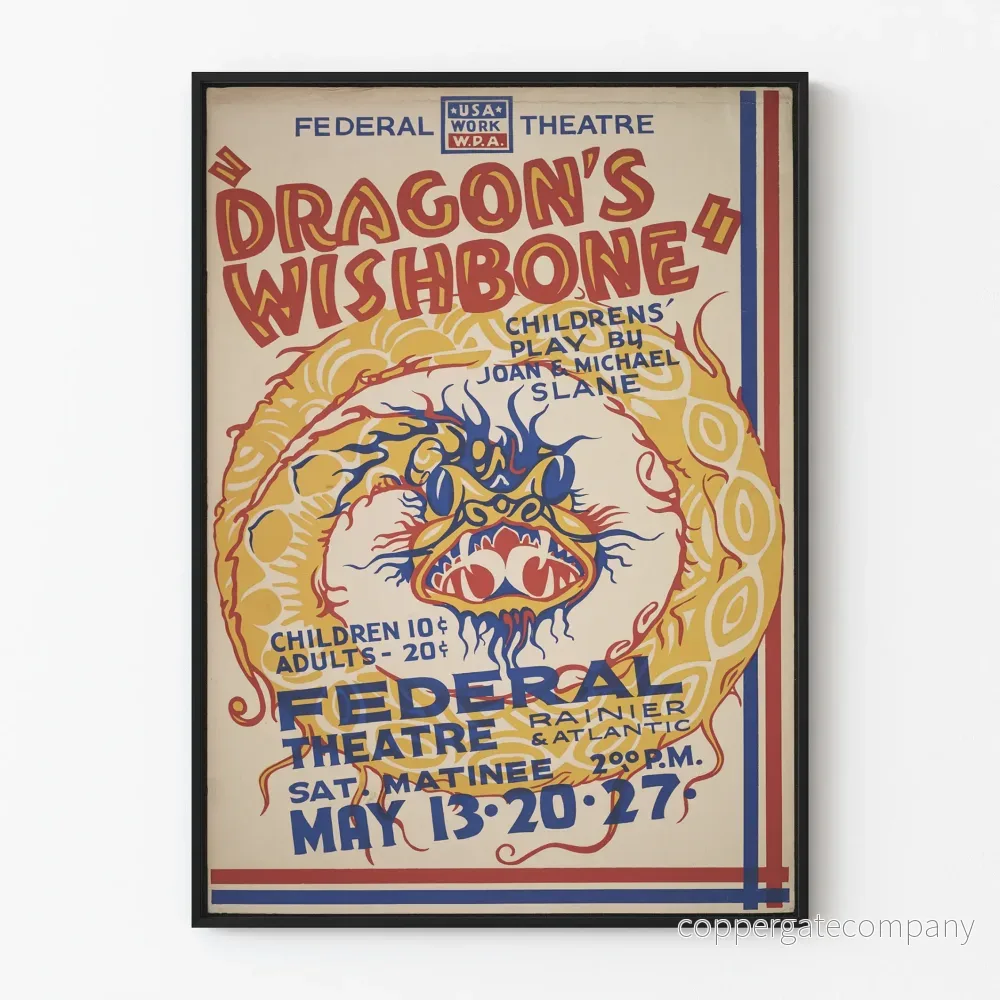 Vintageposter Dragon's Wishbone för väggdekoration