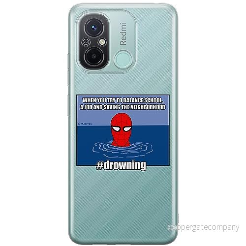 ERT GROUP mobiltelefonfodral för Xiaomi REDMI 12C/ 11A originalt och officiellt licensierat Marvel mönster Spider Man 037 anpassad till formen på mobiltelefonen, gedeeltelijk transparant 5905795013134