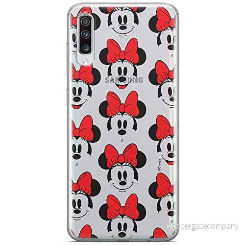 ERT GROUP mobiltelefonfodral för Samsung A70 originalt och officiellt licensierat Disney mönster Minnie 058 optimalt anpassad till formen på mobiltelefonen, gedeeltelijk transparant 5903537637716