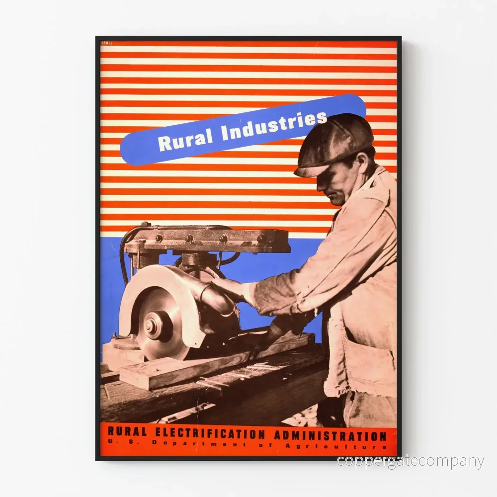 Vintage landsbygdsindustriers poster – Industriell väggdekoration Vintage landsbygdsindustriers poster – Industriell väggdekoration