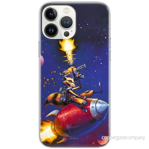 ERT GROUP mobiltelefonfodral för Huawei P30 originalt och officiellt licensierat Marvel mönster Rocket 007 Vit optimalt anpassad till formen på mobiltelefonen, fodral tillverkad av TPU plast 5902980280357