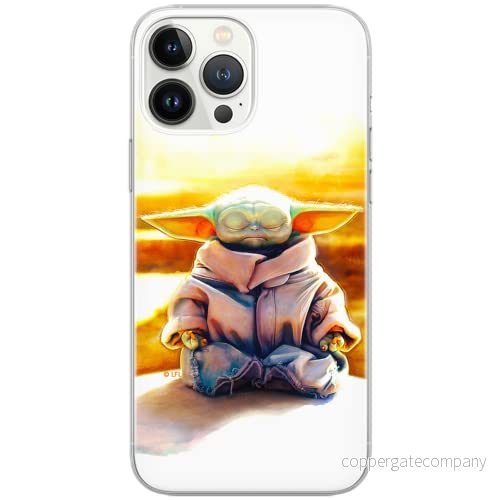 ERT GROUP mobiltelefonfodral för Apple Iphone 11 PRO MAX originalt och officiellt licensierat Star Wars mönster Baby Yoda 015 Vit anpassad till formen på mobiltelefonen, fodral tillverkad av TPU plast 5904805058165