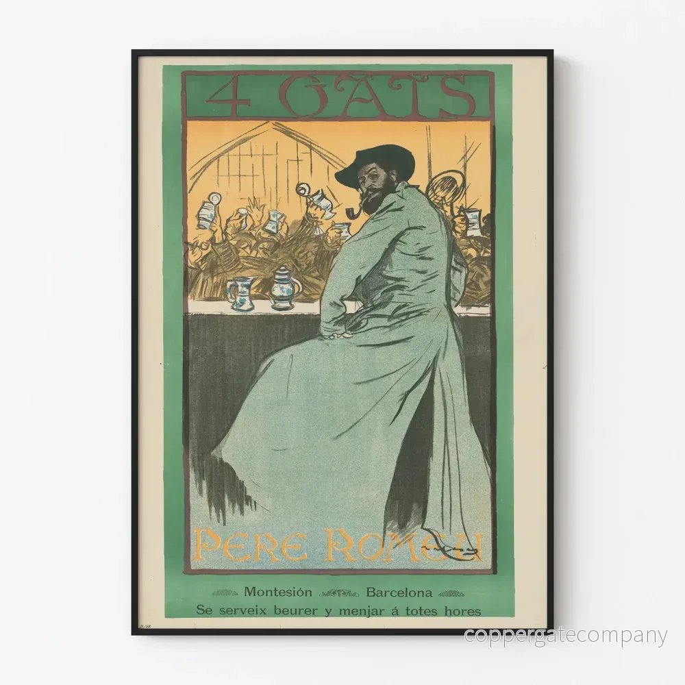 Vintageposter 4 Gats Père Romeu dekorativ