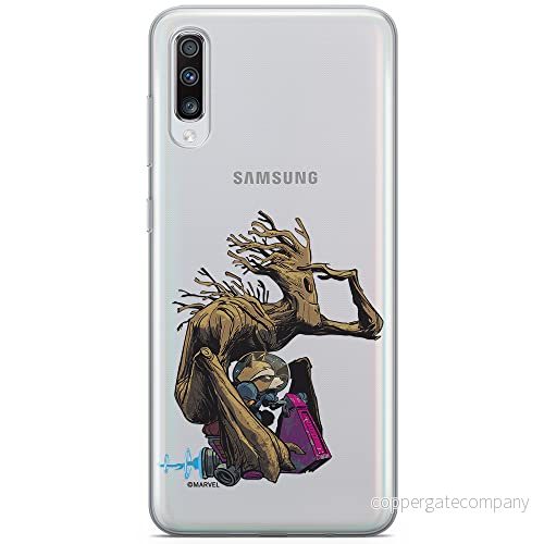 ERT GROUP mobiltelefonfodral för Samsung A70 originalt och officiellt licensierat Marvel mönster Guardians of the Galaxy 004 optimalt anpassad till formen på mobiltelefonen, gedeeltelijk transparant 5902980414639