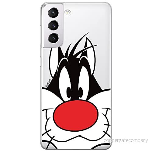 ERT GROUP mobiltelefonfodral för Samsung S21 originalt och officiellt licensierat Looney Tunes mönster Sylvester 001 optimalt anpassad till formen på mobiltelefonen, gedeeltelijk transparant 5903932378023