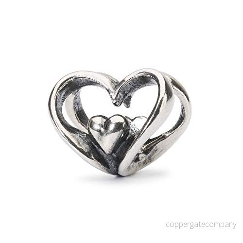Trollbeads Charm Herz an aus Sterling Silber in der Farbe Silber, TAGBE 10202 5711246104258
