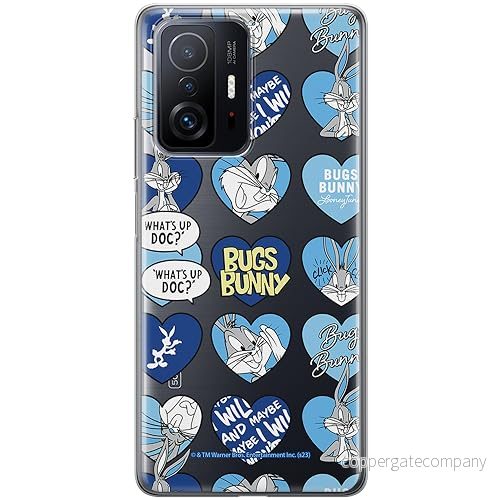 ERT GROUP mobiltelefonfodral för Xiaomi 11T 5G / PRO originalt och officiellt licensierat Looney Tunes mönster Bugs 021 anpassad till formen på mobiltelefonen, gedeeltelijk transparant 5905795085520