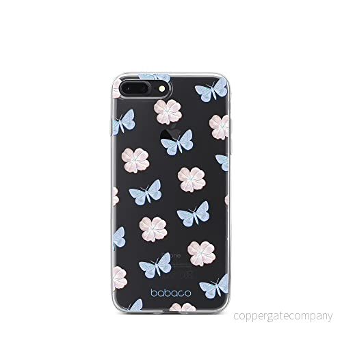 ERT GROUP mobiltelefonfodral för Iphone 7 PLUS/ 8 PLUS originalt och officiellt licensierat Babaco mönster Flowers 043 optimalt anpassad till formen på mobiltelefonen, gedeeltelijk transparant 5905131318800