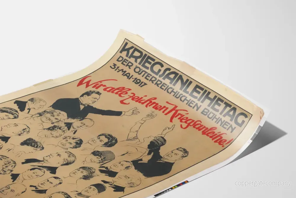 Vintage propagandaposter från Österrike 1917 - Krigsanleihetag - Bild 3