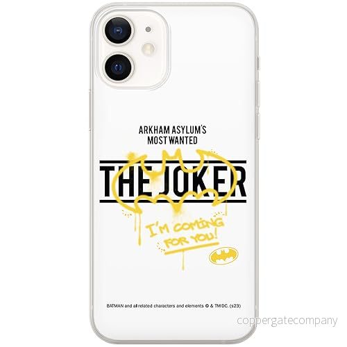 ERT GROUP mobiltelefonfodral för Iphone 12 Mini originalt och officiellt licensierat DC mönster Batman & Joker 006 optimalt anpassad till formen på mobiltelefonen, fodral tillverkad av TPU plast 5905795060213