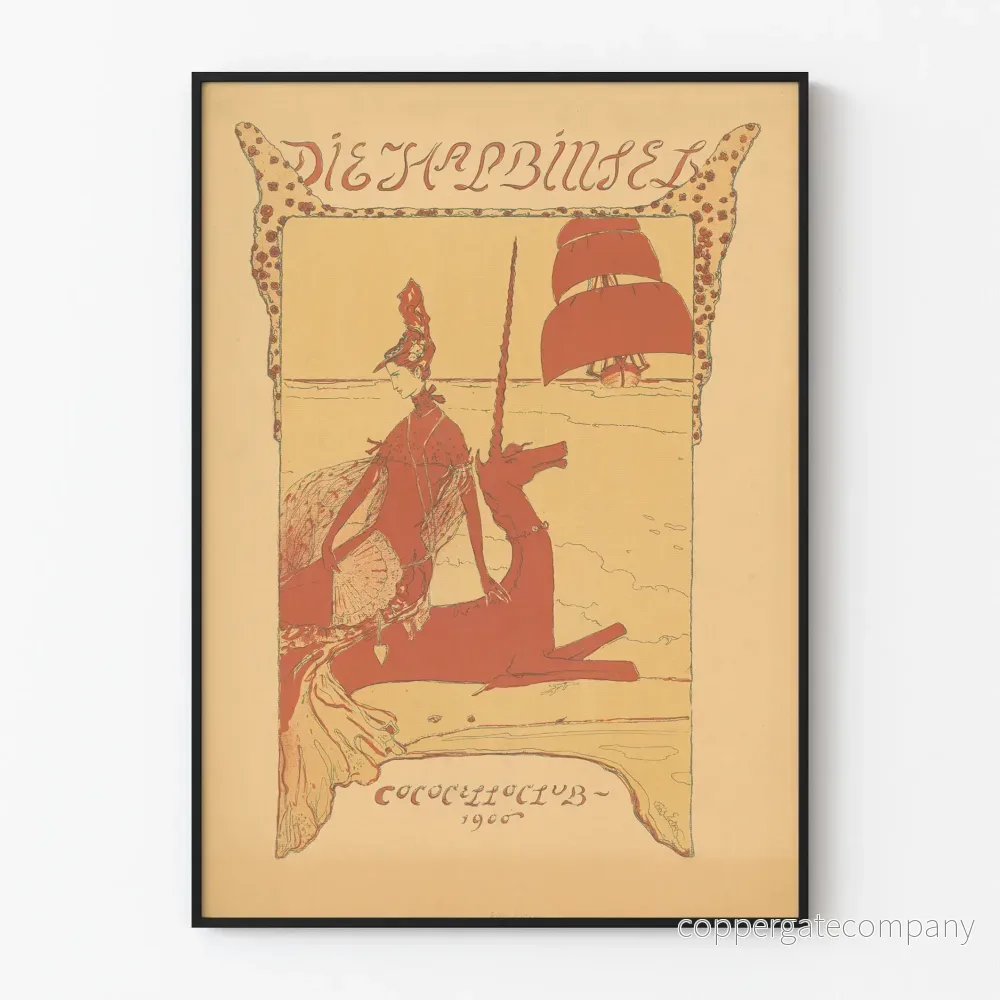 Vintageposter Die Halbinsel Cococelloclub 1900 för väggdekoration