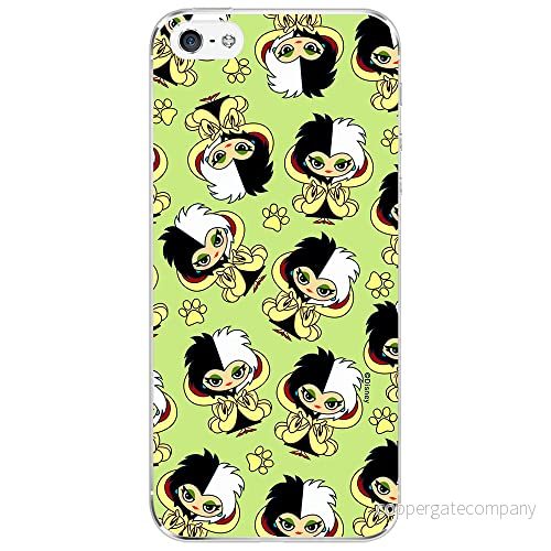 ERT GROUP mobiltelefonfodral för Iphone 5/5S/SE originalt och officiellt licensierat Disney mönster Cruella 007 optimalt anpassad till formen på mobiltelefonen, fodral tillverkad av TPU plast 5905131494009