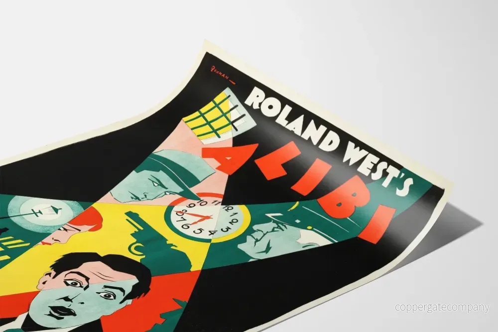 Vintageaffisch Alibi - Dekorativ poster i polar- och detektivstil - Bild 3