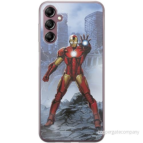 ERT GROUP mobiltelefonfodral för Samsung A14 4G/5G originalt och officiellt licensierat Marvel mönster Iron Man 006 optimalt anpassad till formen på mobiltelefonen, fodral tillverkad av TPU plast 5905511836641