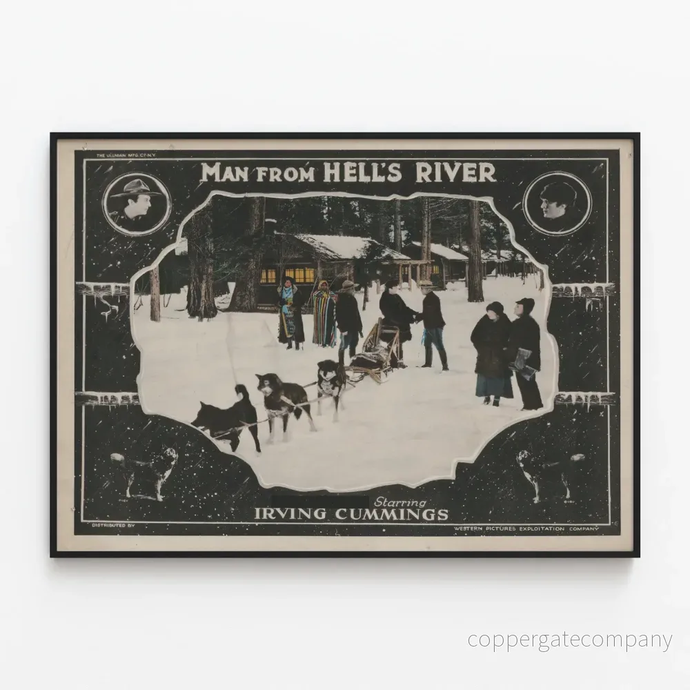 Vintageposter Man from Hell's River väggdekor