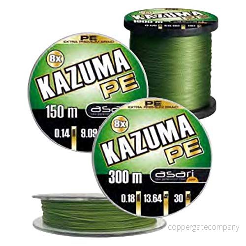 ASARI B/1000m KAZUMA 8X PE 1.00mm, utrustning för sportfiske och kustnära turer 8430292343172