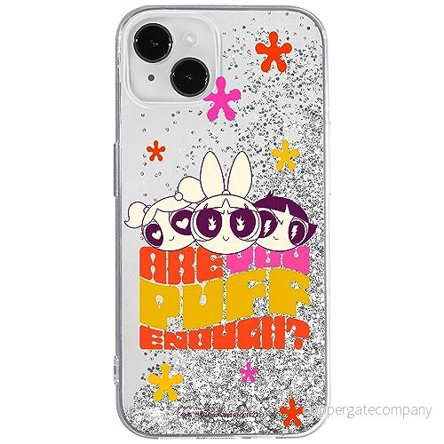 ERT GROUP mobiltelefonfodral för Apple Iphone 14 PLUS originalt och officiellt licensierat The Powerpuff Girls mönster 043, med glitter overflow effekt 5905511987404