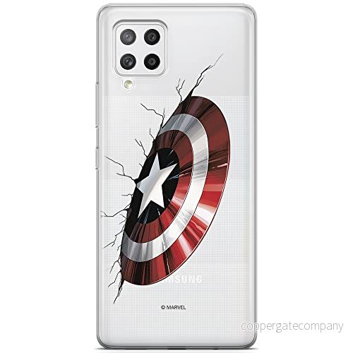 ERT GROUP mobiltelefonfodral för Samsung A42 5G originalt och officiellt licensierat Marvel mönster Captain America 023 optimalt anpassad till formen på mobiltelefonen, gedeeltelijk transparant 5903040244654