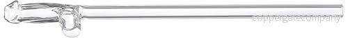 Orion Glass Drinking Straw Willy x 4, Transparent, 21,5 cm 4029811446353