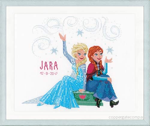 Vervaco Räknat korsstygnsset: Frozen Sisters Forever, bomull, blandat, 10 x 1 14 cm 5413480617029
