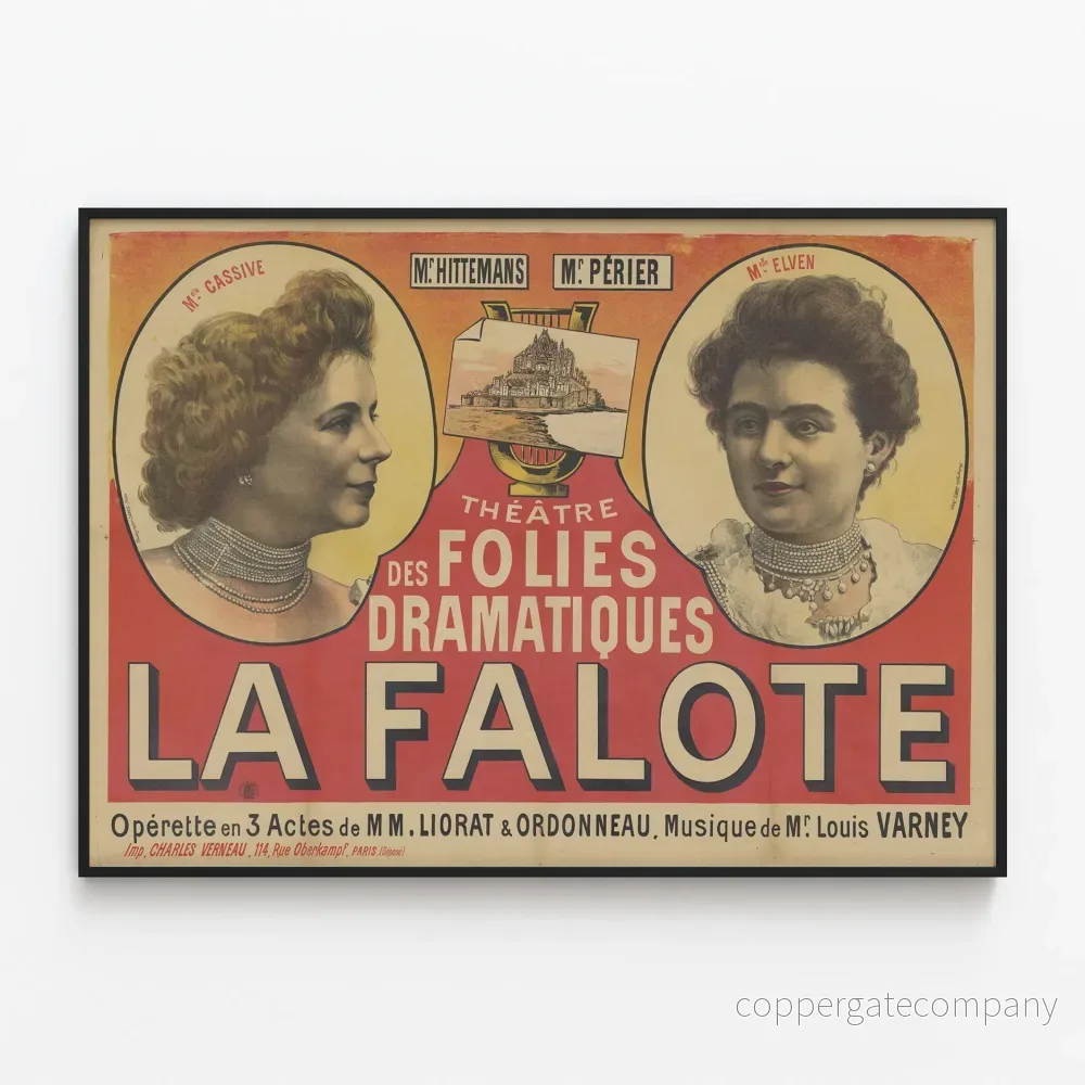 Vintageposter för Théâtre des Folies Dramatiques - La Falote