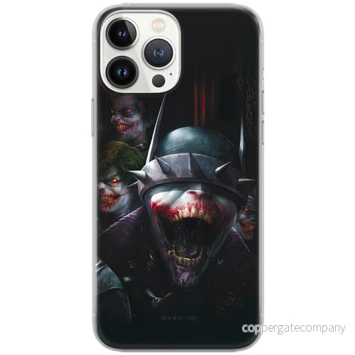 ERT GROUP mobiltelefonfodral för Iphone 13 PRO originalt och officiellt licensierat DC mönster Batman Who Laughs 003 Vit optimalt anpassad, fodral tillverkad av TPU plast 5903932856477