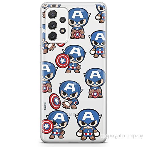 ERT GROUP mobiltelefonfodral för Samsung A73 5G originalt och officiellt licensierat Marvel mönster Captain America 029 optimalt anpassad till formen på mobiltelefonen, gedeeltelijk transparant 5904805519727