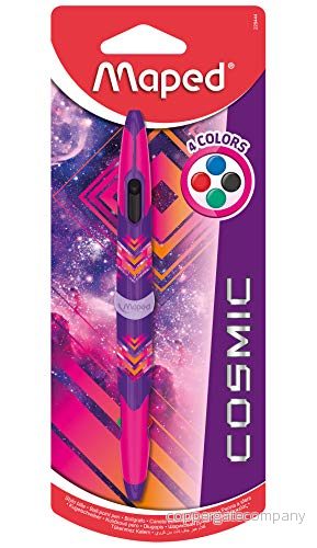 Maped Cosmic Twin Tip Pen med 4 färger (rosa design) 3154142294449
