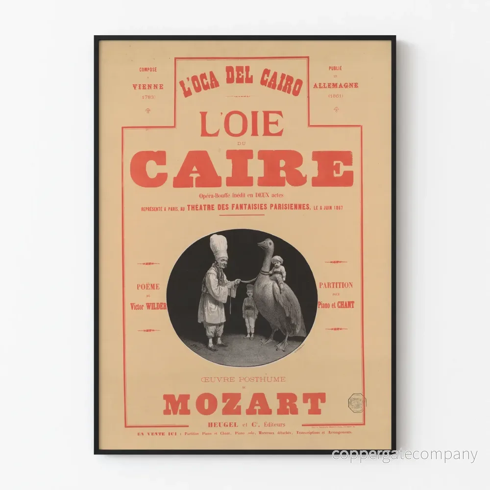 Vintageposter av L'Oie du Caire, Mozart's operett från operetten