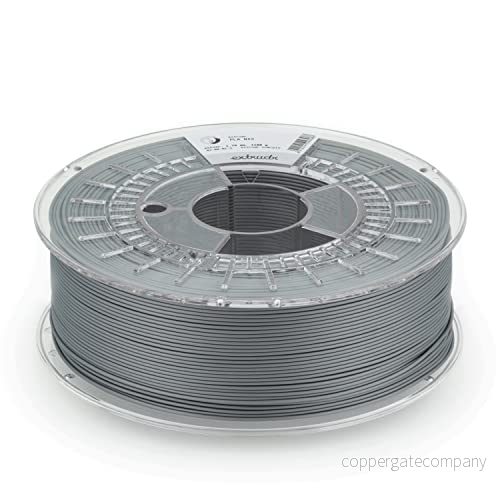extrudr® PLA NX2 matt ø 1,75 mm (1 kg) 'METALLIC Grey Matt' 3D skrivarfilament Tillverkad i Österrike 9010241043057