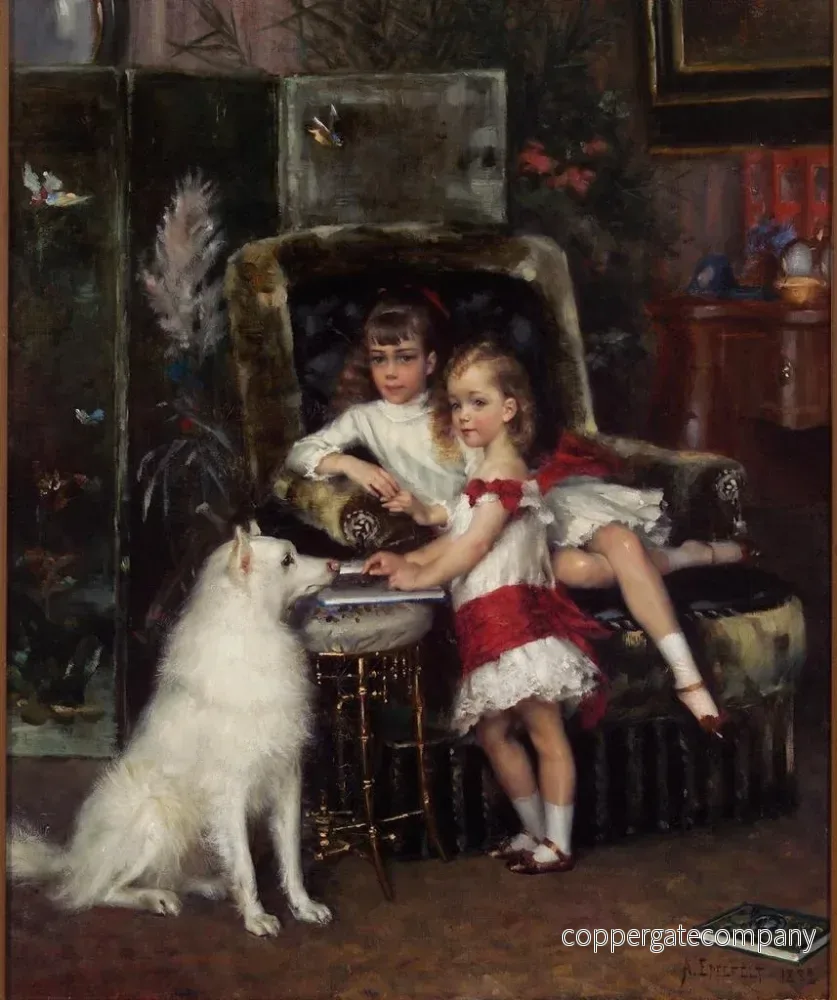 Målning Michel och Xénia, kejsar Alexander III:s barn - Albert Edelfelt | Konsttryck - Bild 2
