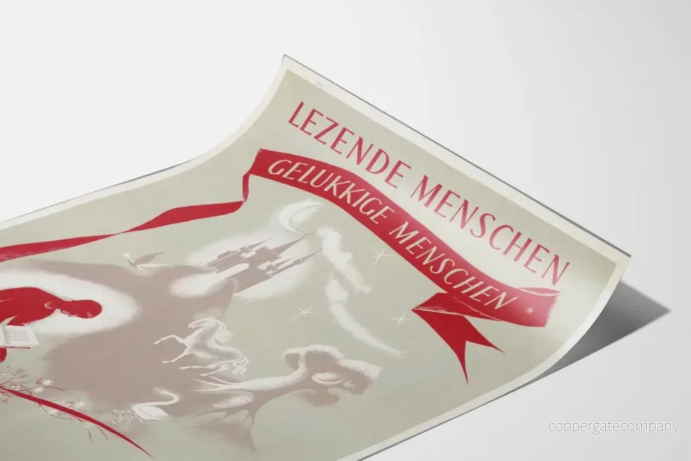Vintageposter av Lezende Menschen, Lyckliga människor - Bild 3