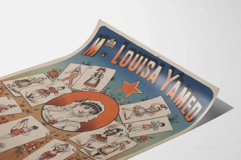 Vintageposter Melle Louisa Yamed Dansös med Förvandlingar - Bild 3
