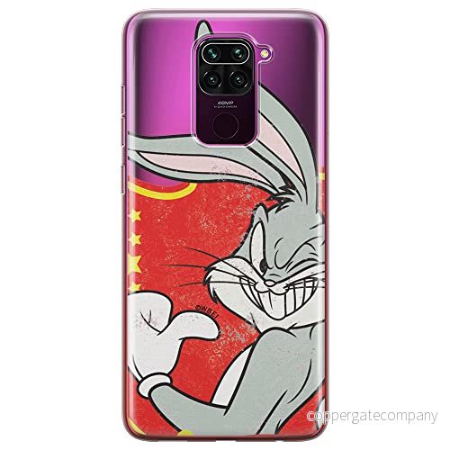 ERT GROUP mobiltelefonfodral för Xiaomi REDMI NOTE 9 originalt och officiellt licensierat Looney Tunes mönster Bugs 010 optimalt anpassad till formen på mobiltelefonen, gedeeltelijk transparant 5903040331996