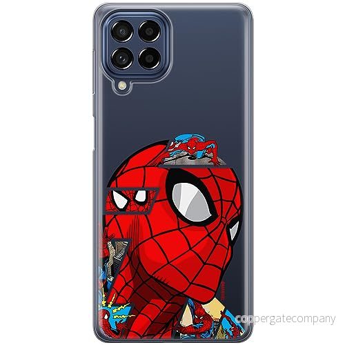 ERT GROUP mobiltelefonfodral för Samsung M33 5G originalt och officiellt licensierat Marvel mönster Spider Man 042 optimalt anpassad till formen på mobiltelefonen, gedeeltelijk transparant 5905795018122